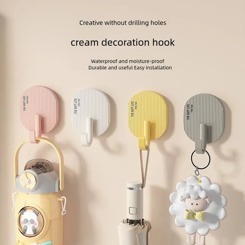 Self Adhesive Strong Wall Hooks Bag holder Towel Rack Bathroom Door Kitchen Coat Hanger Hook Home Storage Accessories Organizer