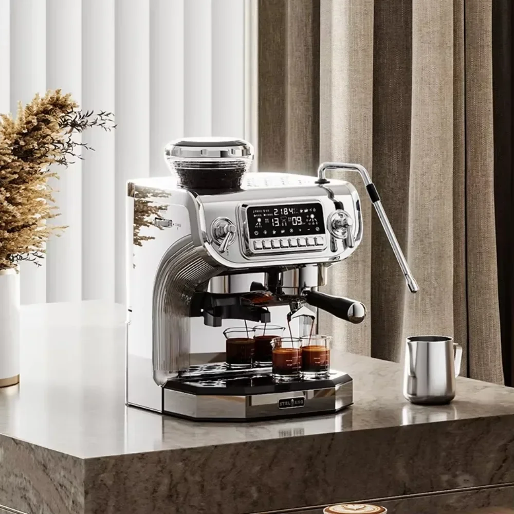 Hotel Morning Professional 15 Bar Cappuccino Coffee Machine Lever Espresso Coffee Maker with Grinder