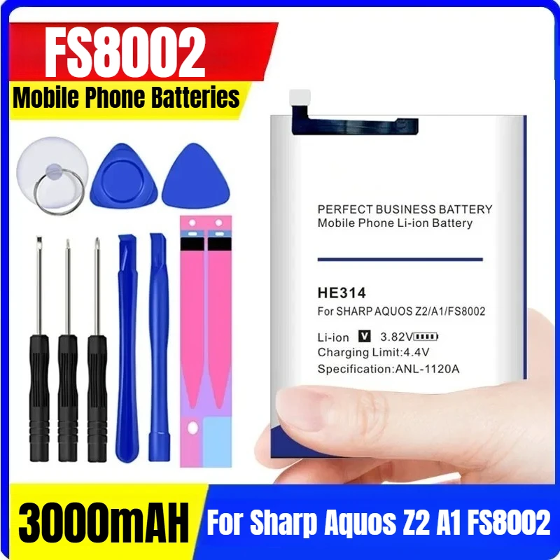 

3.82V 3000mAH FS8002 Mobile Phone Batteries for Sharp Aquos Z2 A1 FS8002