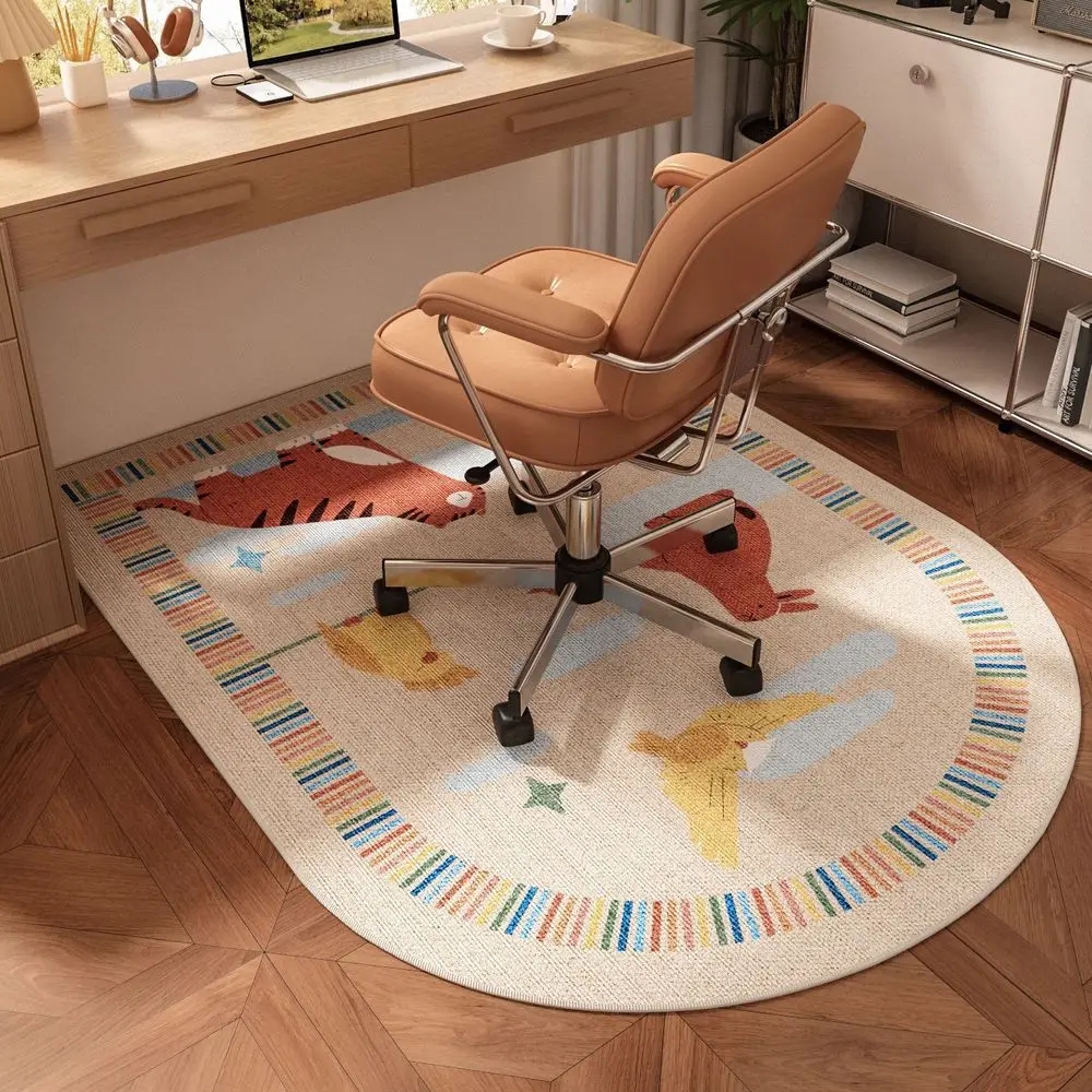 VIKAMA Desk Swivel Chair Floor Protection Carpet Study Room Sound Insulation Computer Table Sliding Chair Floor Mat Home Decor
