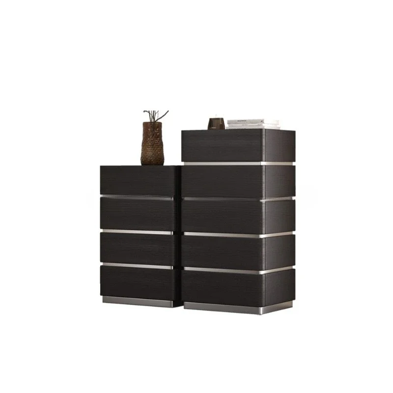 

Minimalist high-end chest of drawers Italian light luxury modern simple household living room solid wood storage cabinet