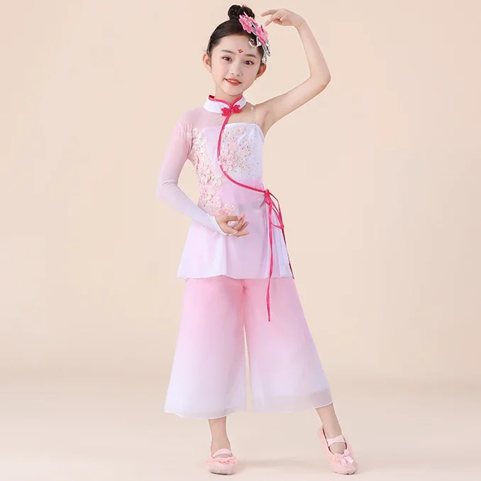 Traje popular chinês crianças yangko roupas de dança nacional clássico dançarino vestir tradicional praça dança yangge trajes