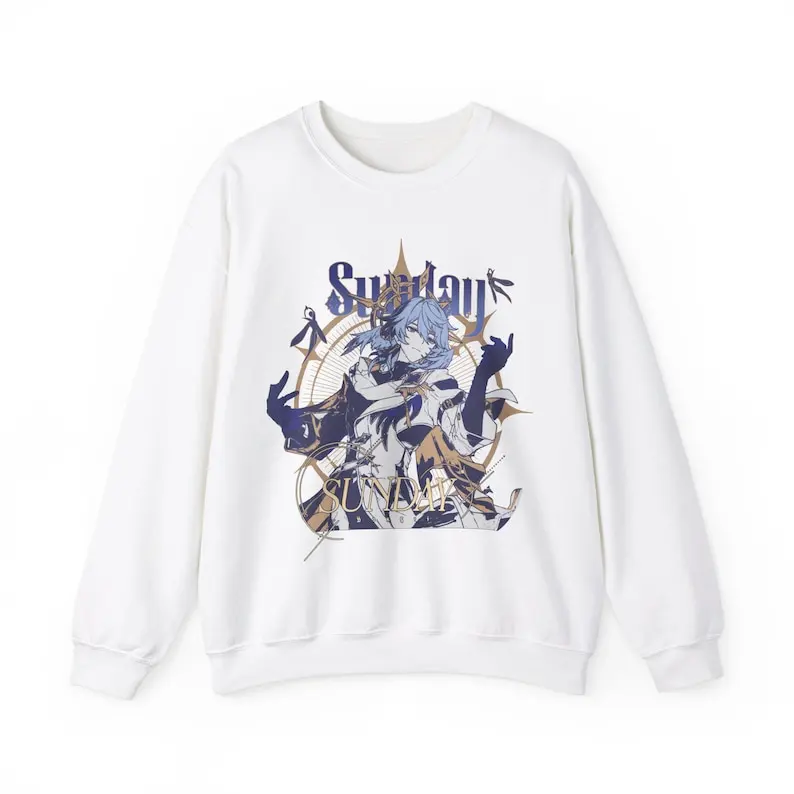 Imaginary Sunday Vintage Aesthetic Streetwear Crewneck Sweater Honkai Star Rail Manga Subtle Graphic Cozy Heavy Sweatshirt