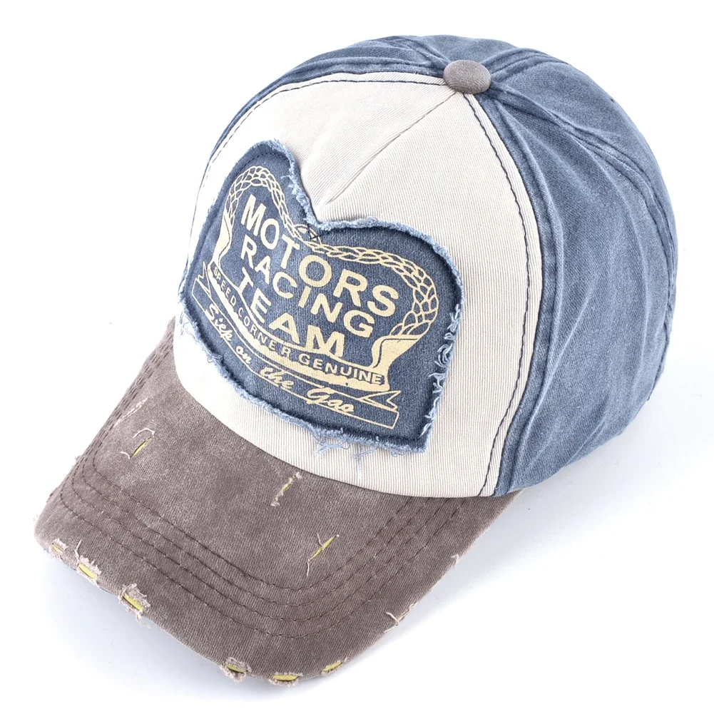 Vintage-Baseballkappe aus gewaschener Baumwolle mit modischem Buchstaben-Aufnäher für Männer und Frauen – Unisex Hip Hop Snapback-Mütze – Detail 7