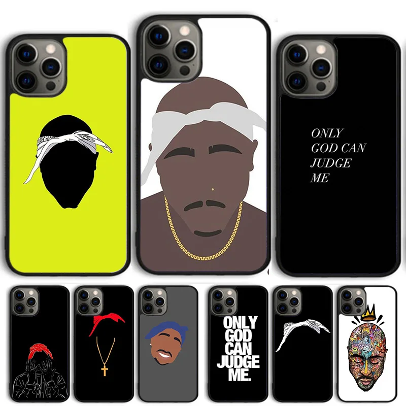 Hip Hop 2Pac Tupac Shakur Phone Case For iPhone 14 15 16 13 12 Mini Max Cover For Apple 11 Pro Max 6S 8 7 Plus SE2020 Coque