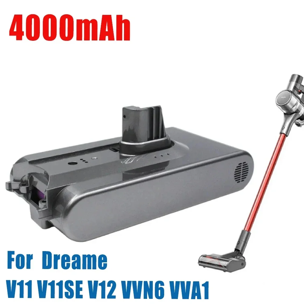 

2024 New For Dreame V11 V11SE V12 VVT1 VVN6 VVA1 Wireless Vacuum Cleaner 4000mAh Battery Pack Replacement