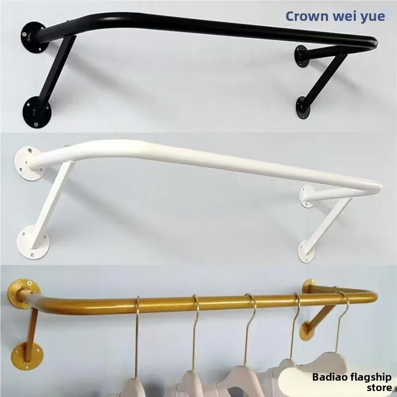 

Крытый настенный фиксированный стержень для одежды из нержавеющей стали, боковая стена, простая опора, органайзер для хранения веревки для белья в помещении