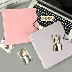 Kawaii 4 Grid Binder Kpop Photo Card Collect Book Large Capacity Idol Photo Album Photocards Holder Storage Book Stationery