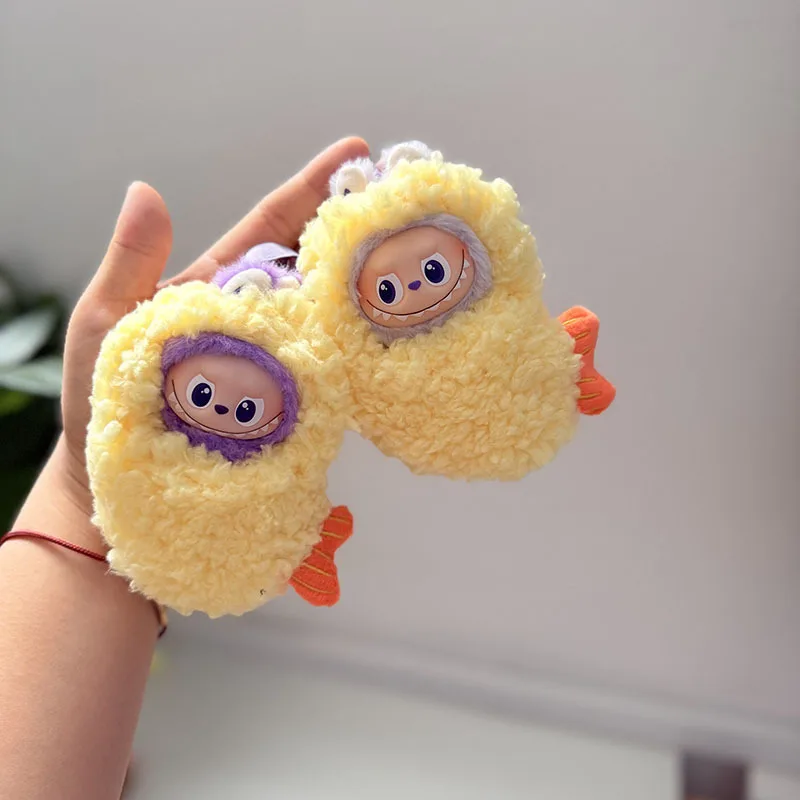 

10cm Mini Labubu 4.0 Doll Clothes 4th-Gen Cute Fried Shrimp Onesie Accessories for Mini Labubu