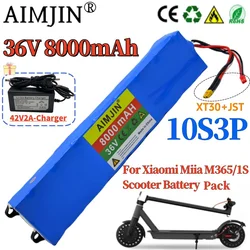 36V 8000mAh 10S3P Rechargeable Lithium Battery Pack for Xiaomi Mijia M365 36V 8.0Ah Scooter Electric Scooter with BMS