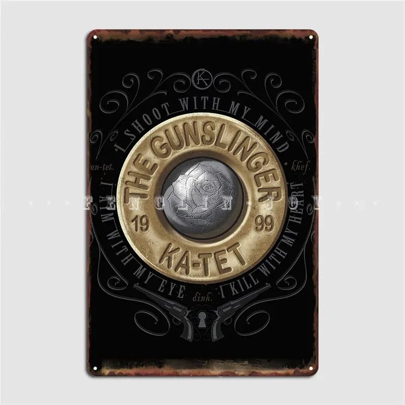 The Gunslinger Reborn Poster Metal Plaque Wall Mural Pub Garage Classic Plaques Tin Sign Posters