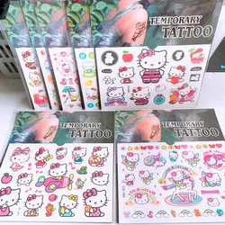 Kawaii Sanrio Hello Kitty Tattoo Stickers Anime Kouromi My Melody Cartoon Birthday Party Decorated Cosplay Washable Kids Gift