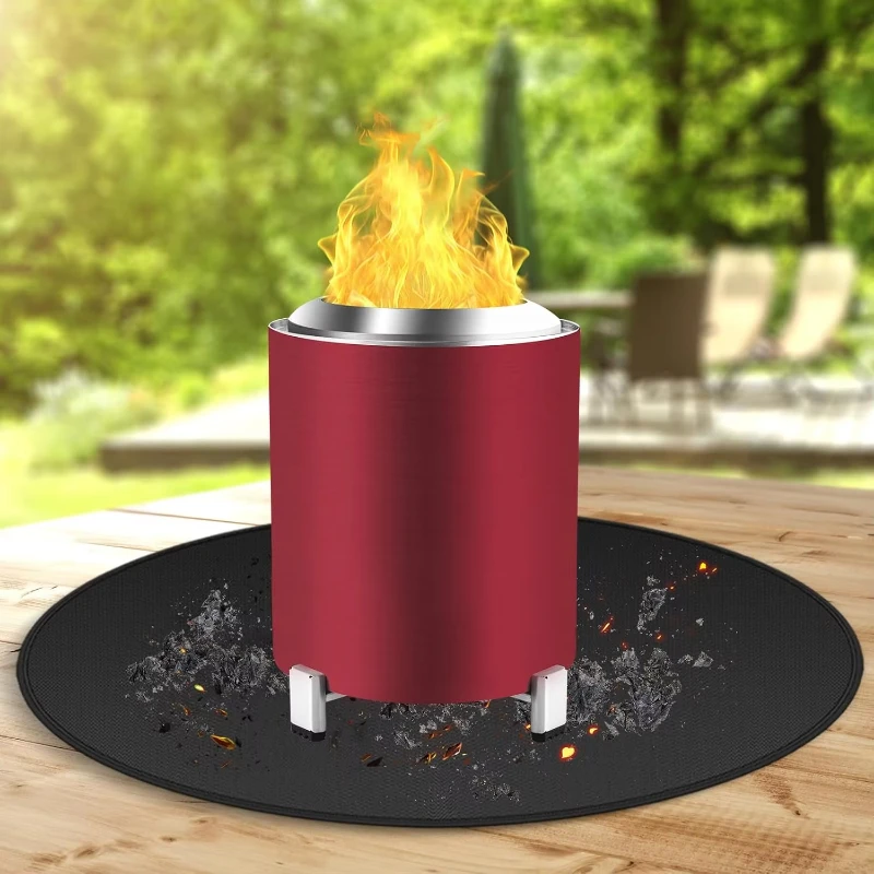 Fire Pit Mat | Stove Fire Mat, Retardant,Heat Resistant Ember Mat and Grill Mat,Double-sided Silicone Fire Pit Mat,Fireproof Mat