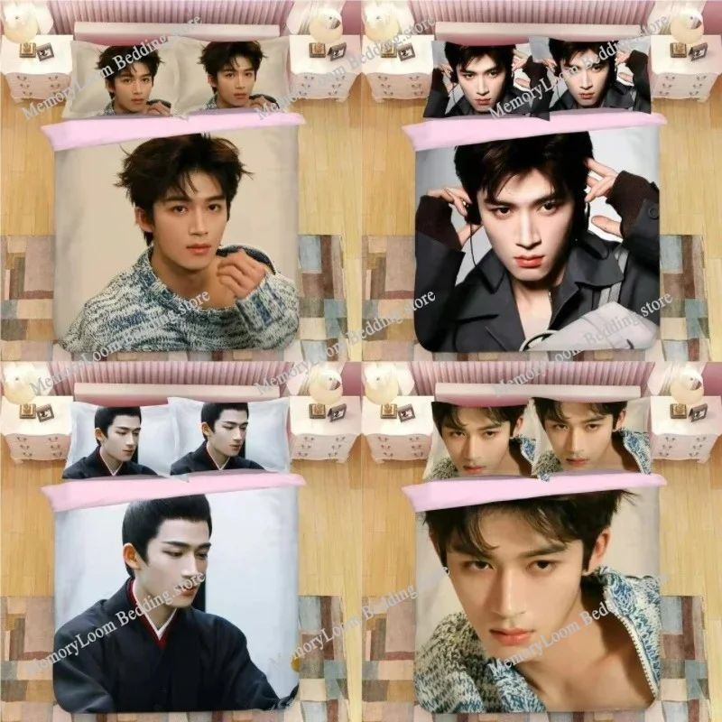 

Wang Xingyue HD Poster Pillowcase+ Duvet Cover Single Dormitory Student Knit WXY Lifestyle Photos Double Bedding Set