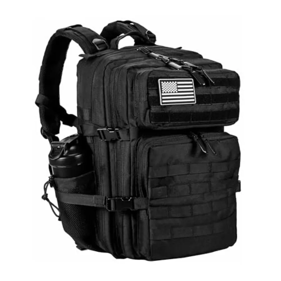 

Military Tactical Backpack for Men and Women 45L Army 3 Days Assault Pack Bag Large Rucksack with Molle System - Black