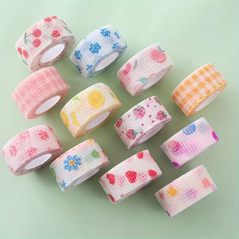 12/20/30pcs Colorful Non-Woven Elastic Self-Adhesive Finger Protection Tapes for Sports Crafts Wrist Hand Support Flexible Tape