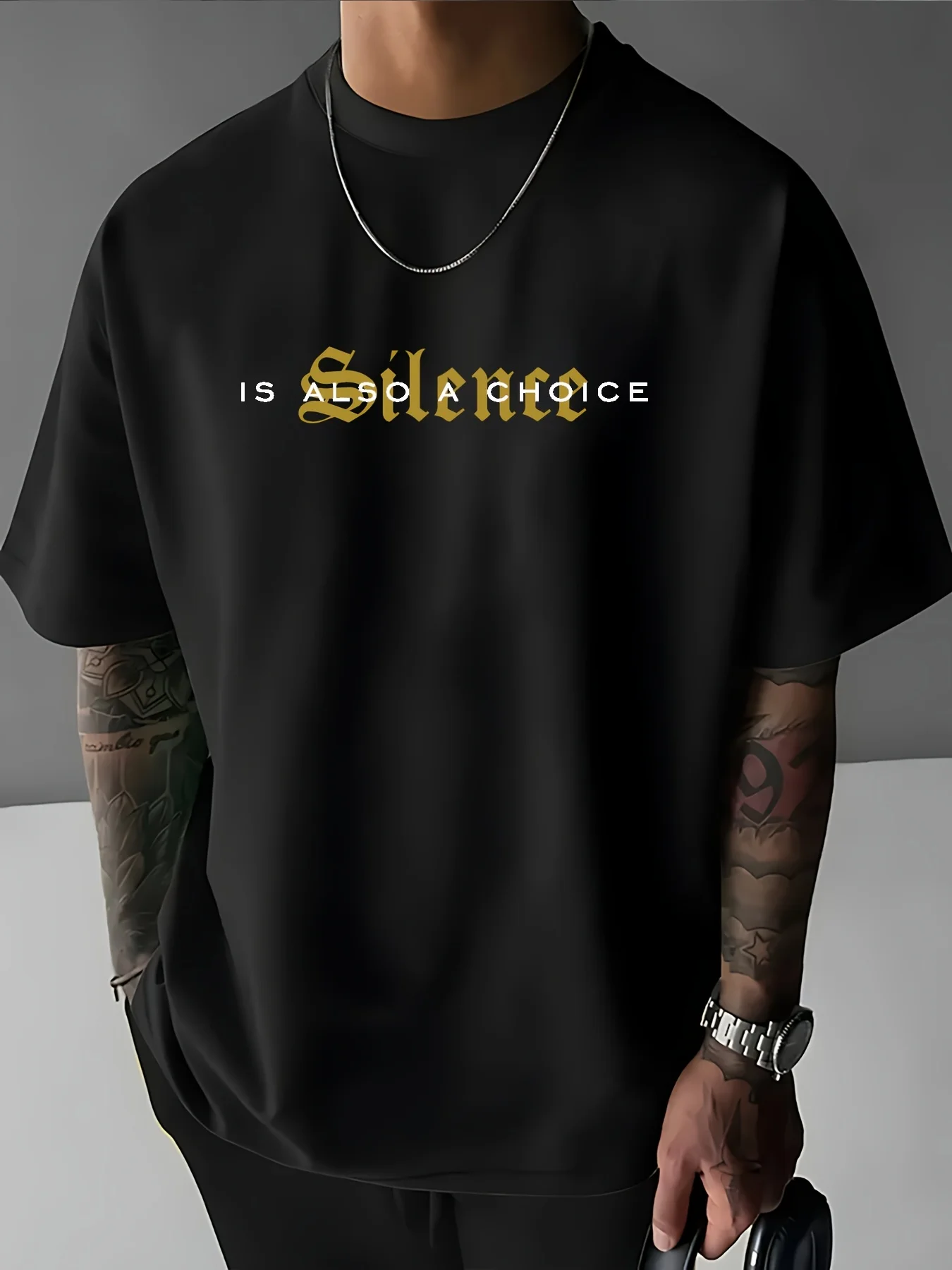 Personalized Dark Letter Print 100% Cotton Men Woment T-shirt Summer Autumn Daily Outdoor Sports Party Casual Loose Short Sleeve view 3