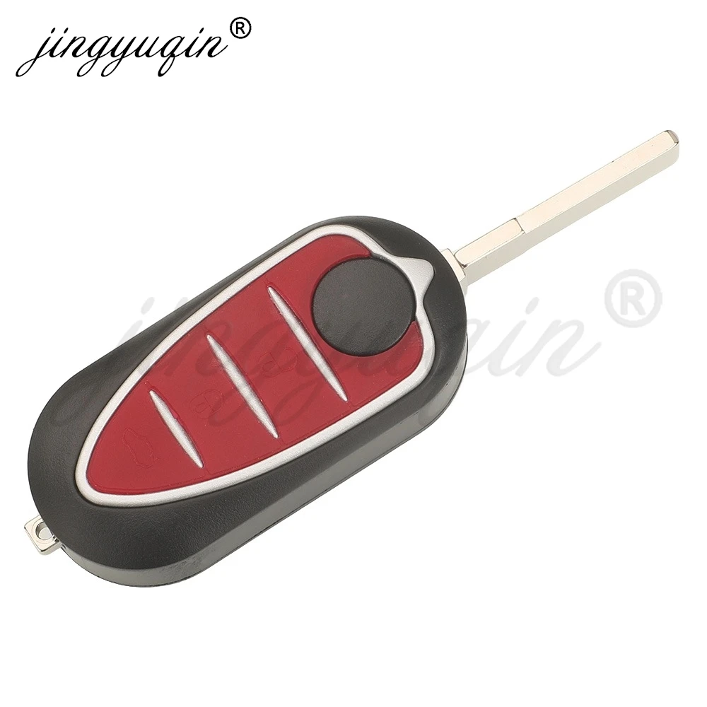 jingyuqin Remote Flip 3 Buttons Car Key Fob For Alfa Romeo Mito 2008-2015 Giulietta 2010-2016 433Mhz ASk ID46-7946 Auto Keys