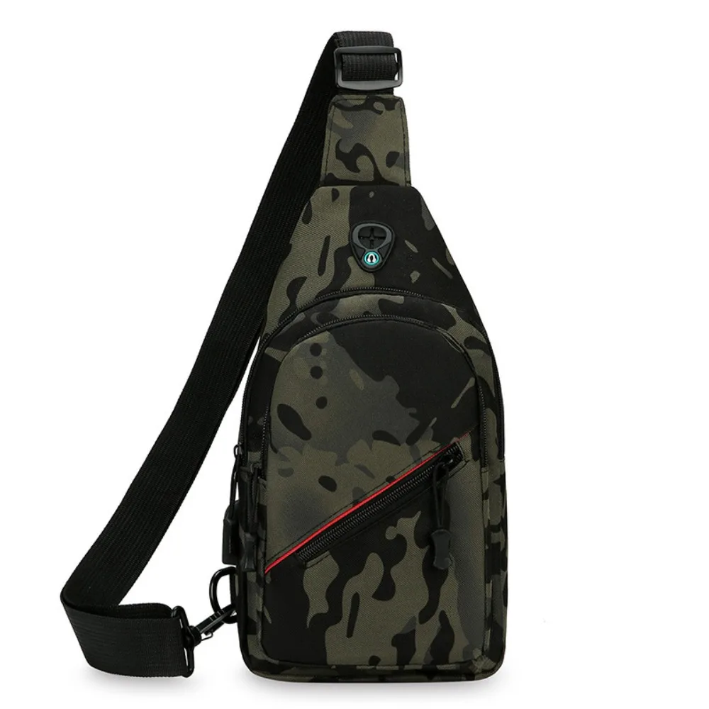 

New Nylon Polyester Men Chest Bag Multifunctional Large Capacity Waist Bag Black Khaki Mobile Phone Bag Men Women