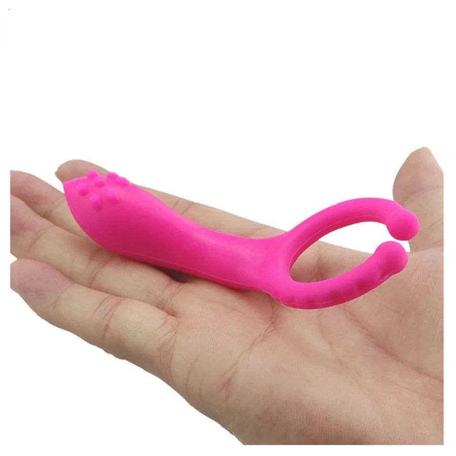 Vibrador de anillo para pene, estimulador de clítoris, masajeador de punto G, Clip, retraso de la eyaculación, productos para adultos, Juguetes sexuales para parejas