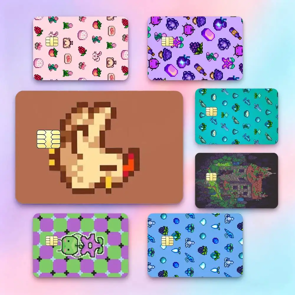 Farm simulation game Stardew Valley Credit Card HD Stickers Small Chip Waterproof Sticker Game Card Decal Gift