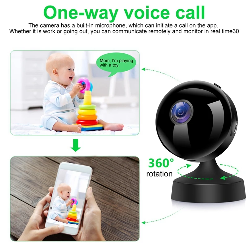 Wireless Security Camera Outdoor 1080P Security Camera Wifi Surveillance Indoor Home Camera with Outdoor Night Vision