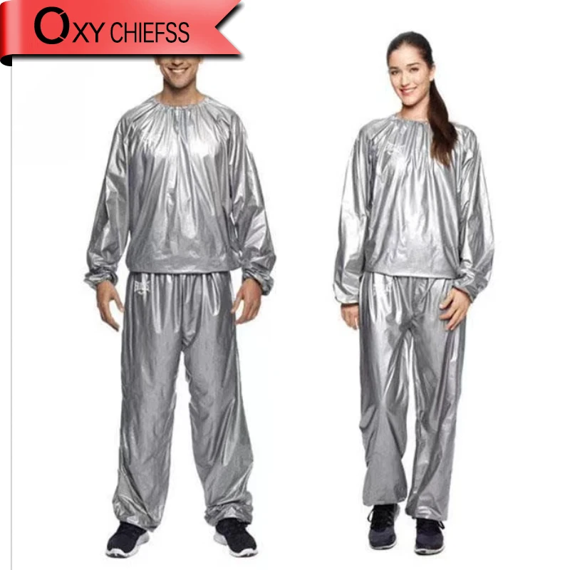 Heavy Duty Weight Loss Sweat Sauna Suit Exercise Gym Anti-Rip Body Building Fitness Sauna Clothes Keep Slimming Training Workout