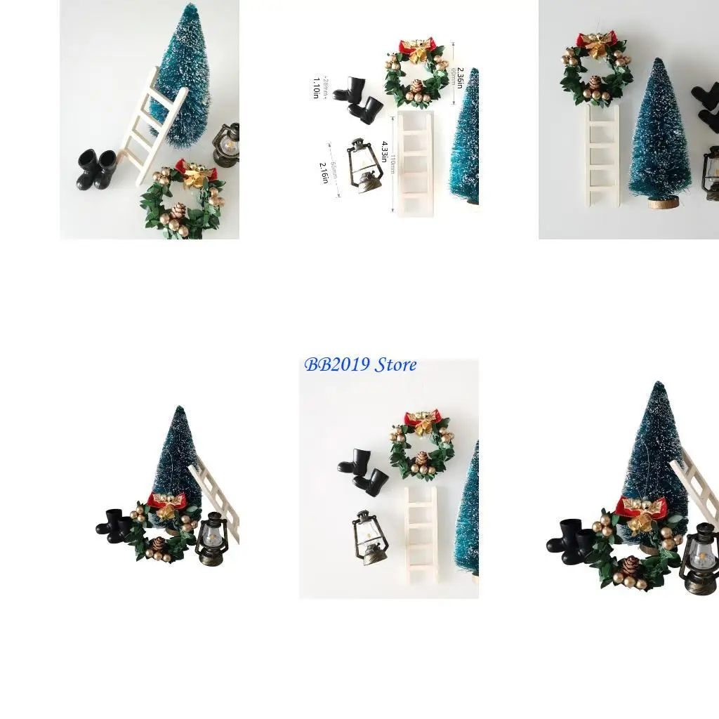 

Q0KB Mini Realistic Gnome House Furniture for Dollhouse Pretend for Play Set Girl's G