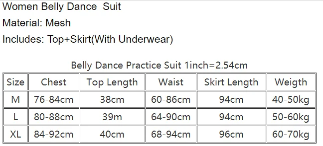 Belly Dance Practice Clothes Female 2021 New Sexy Large Size Beginner Oriental Dance Skirt Mesh for Women Bellydancing Outfit