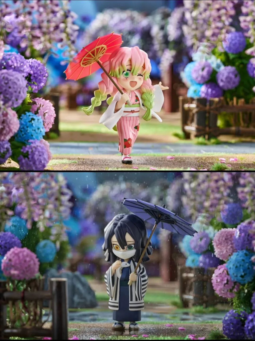 Anime-Figur Demon Slayer Figuren Kimetsu No Yaiba Puppe Tanjiro Nezuko Zenitsu Figurine Plum Rain Serie Actionfigur Modell Spielzeug – Detail 5