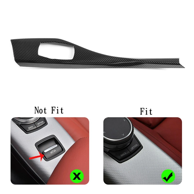 for BMW 1 Series F20 F21 2012-2018 2 Series F22 F23 Carbon Fiber Central Control Multimedia Button Panel Frame Cover LHD - Image 3