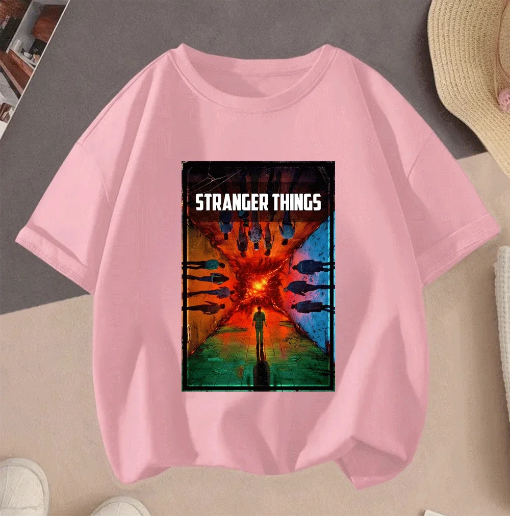 

2026Childrenhotfashioncasualstrangerthingscartoonshort Sleevehotsalesummertopforteenager