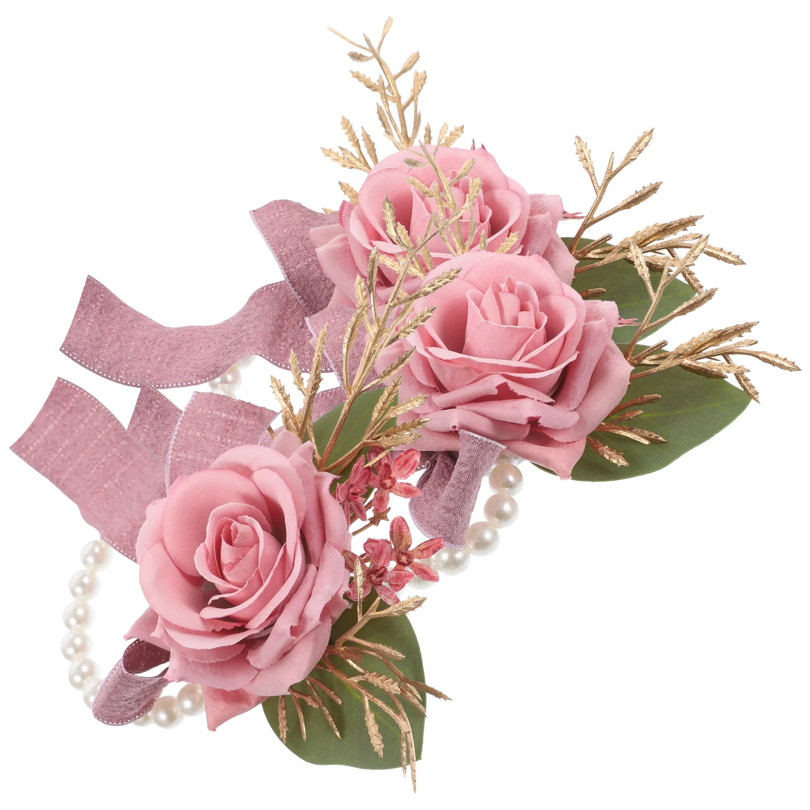 

3 Pcs Corsage Artificial Flowers Wedding Adjustable Bridesmaid Corsage Size Matching Dresses Charm Beauty