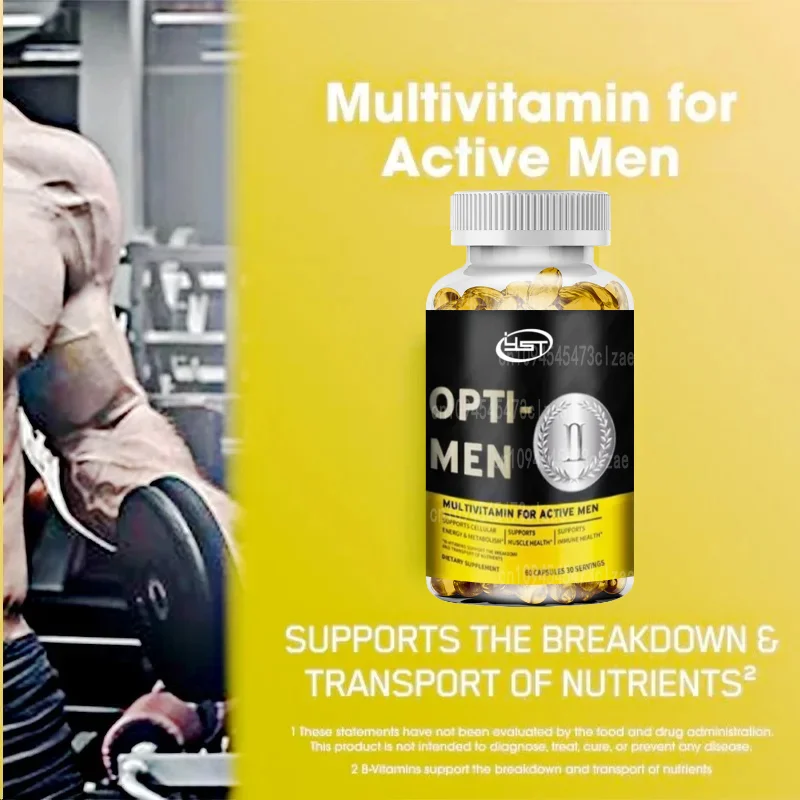 Opti-men - with Vitamin C, Zinc and Vitamin D, E, B12 - Mens Daily Multivitamin Supplement - Enhances Immunity