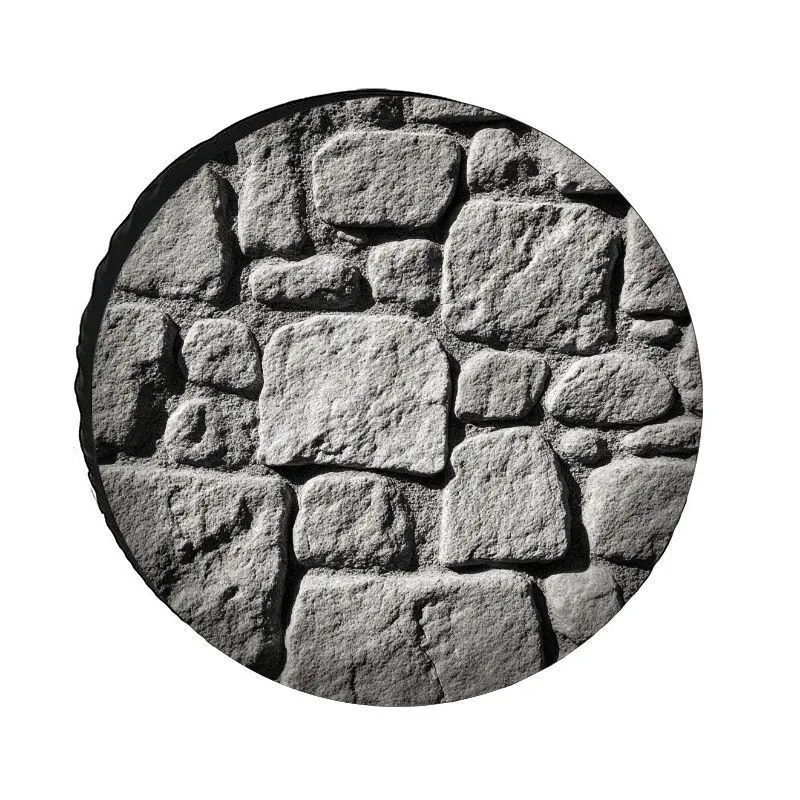 

Чехол для запасного колеса с реалистичным рисунком под каменную кладку, из прочного полиэстера, солнцезащитный, для использования на улице, защита для колес