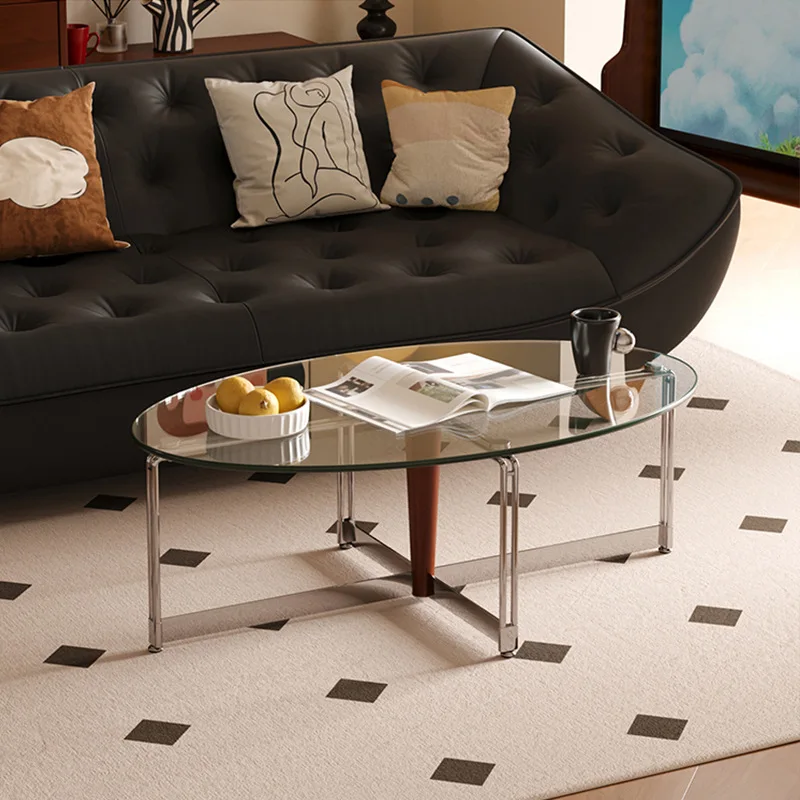 

Nordic medieval glass coffee table