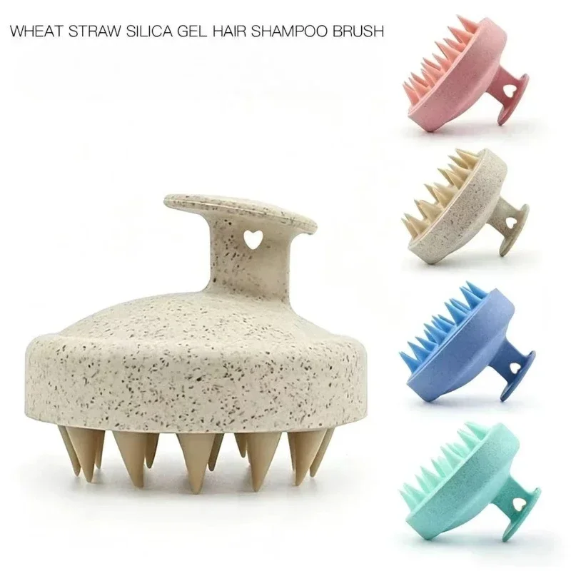Silicone Scalp Massage Shampoo Brush Soft Hair Washing Comb Anti-slip Hair Scrubber Head Relax Cleaning Tool for Shower