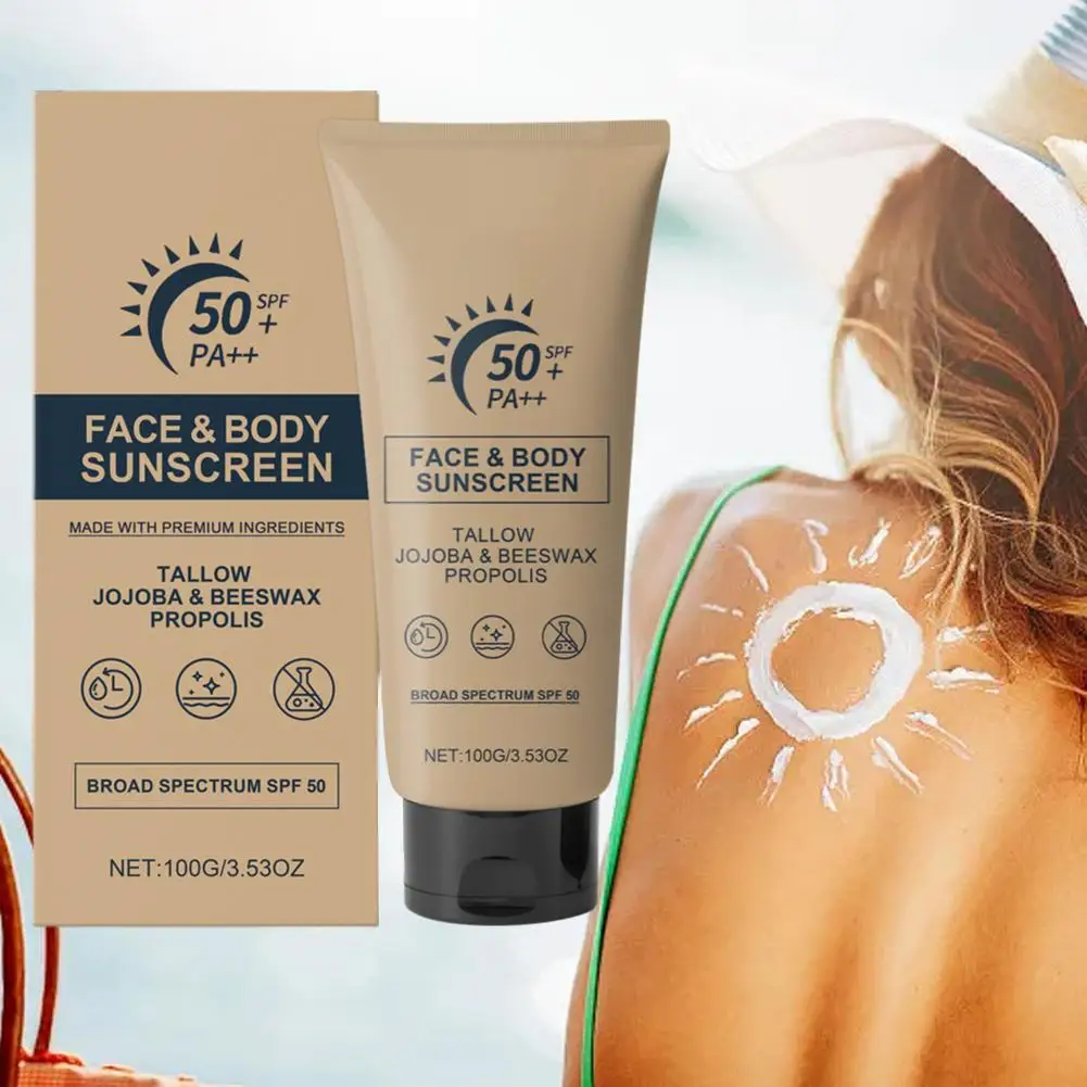 

Sunscreen Cream for Face and Body Spf 50+ UV Protective Sun Block Isolation Anti Oxidant Waterproof Moisturizing Skin Sunbl G3C0