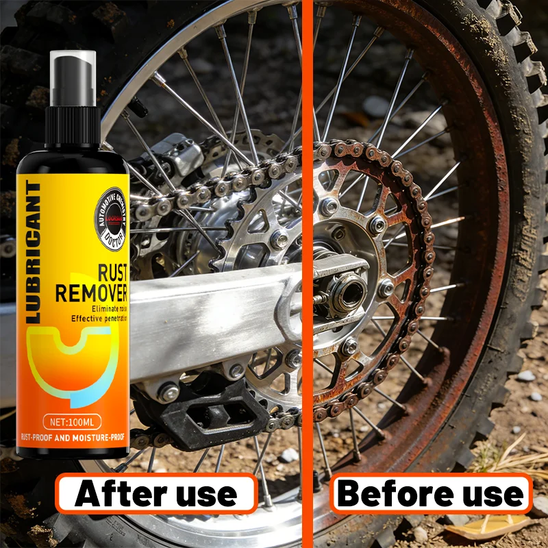 LOORSAN 100ML Rust Remover And Lubricant Spray Multi-Purpose Metal Cleaner Protectant for Bicycle Chains Locks Hinges Tools