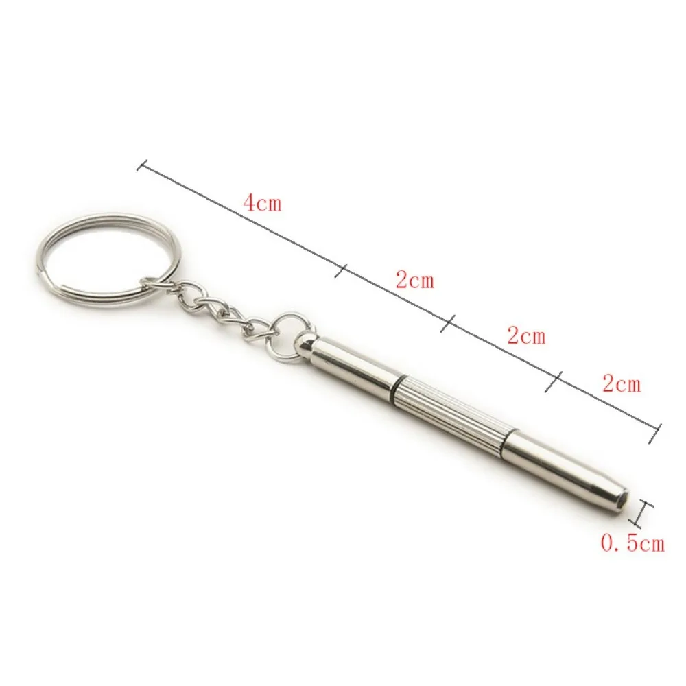 Steel Glasses Screwdriver Eyeglass Screwdriver Watch Repair Kit with Keychain Portable Hand Tools Precision Screwdriver Tools view 6
