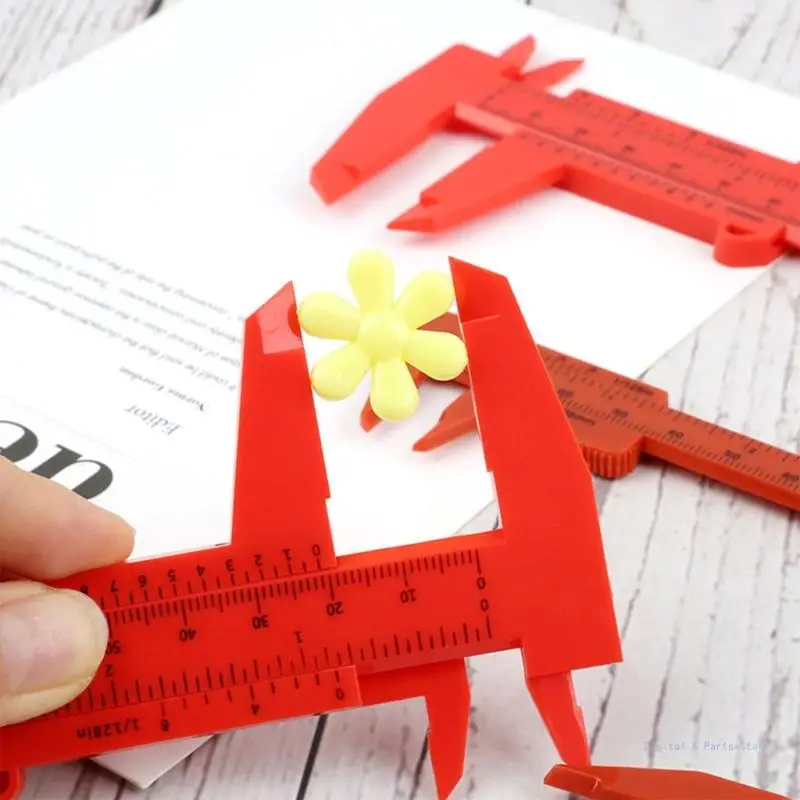 M17F 3 polegadas, 6 polegadas profundidade plástico vernier caliper micrômetro ferramenta medição,