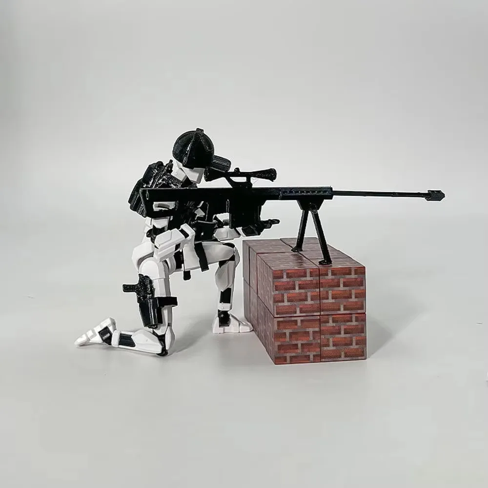 T13 Action Figure 3D Printed Full Body Mechanical Multi-Jointed Movable Miniature Desktop  Accessories Gift for Boys