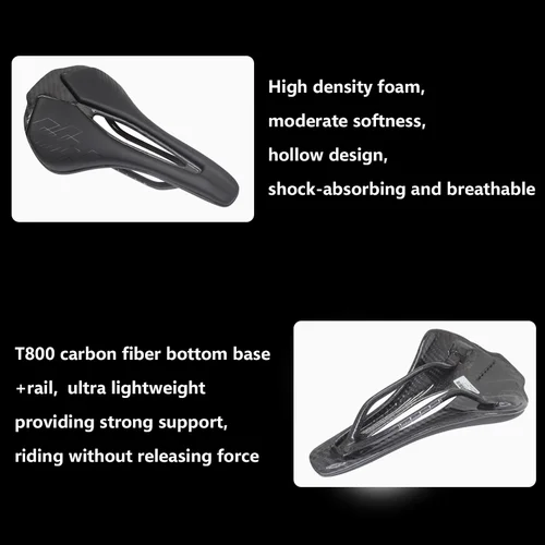Imagen 2 del producto Samana-Asiento de bicicleta de carretera personalizado de fibra de carbono y cuero PU, ultraligero, suave y cómodo, T800, 7*9 mm, 125 g