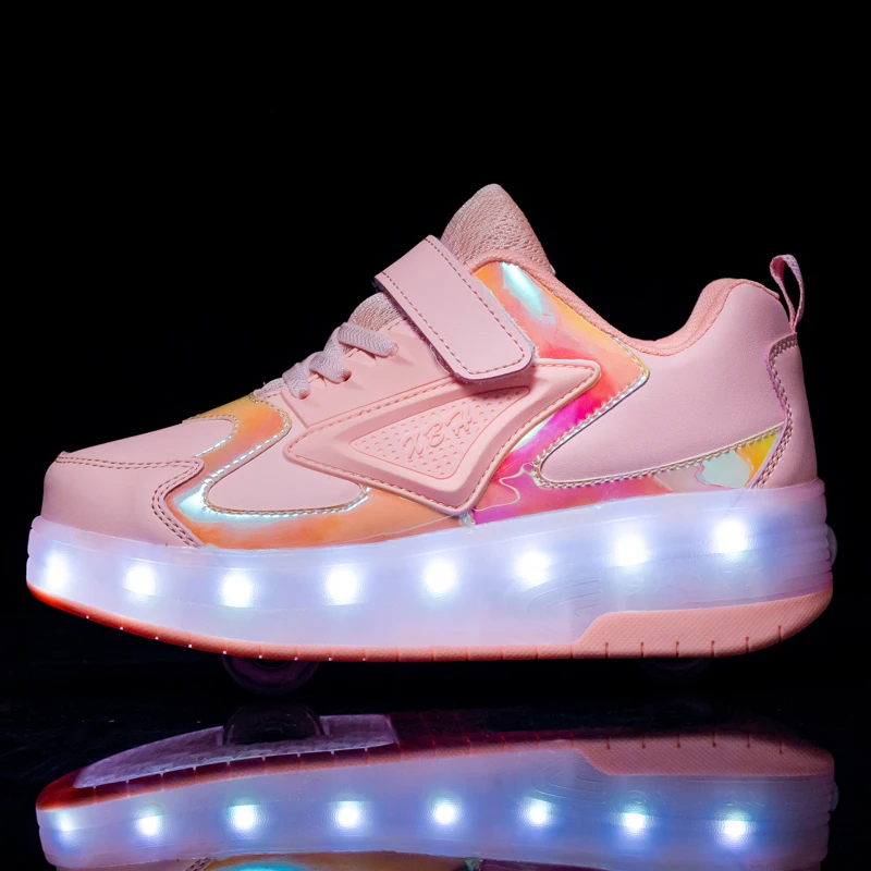 

2025 New Kids' Sports Heelys: Invisible 4-Wheel Roller Sneakers – Boys' & Girls' Student Skating Shoes