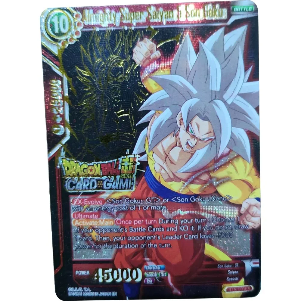 DIY Dragon Ball Homemade Series Super Saiyan Son Goku Flash Card Fine Workmanship Anime Peripheral Collection Card Holiday Gift