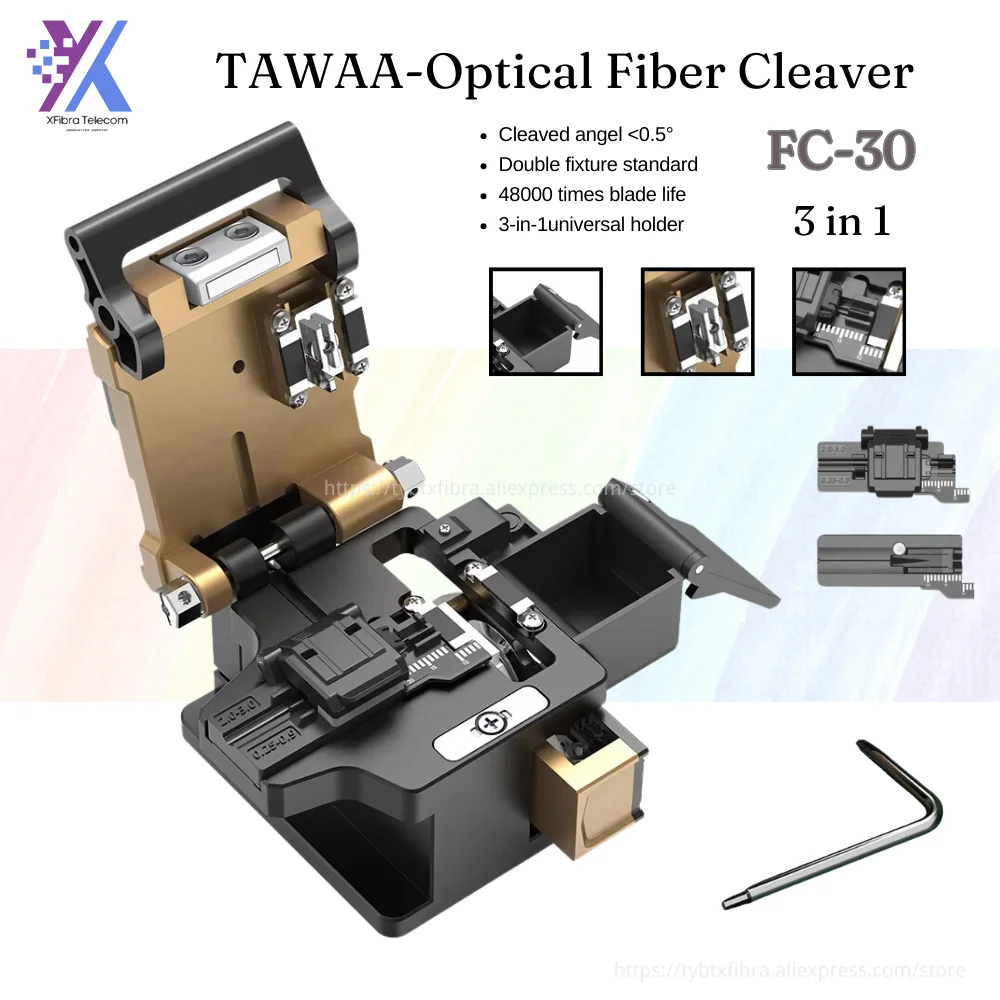 TAWAA FC-30 Fiber Optic Cleaver 220+ Cleans Fiber Optic Cleaning Platform High Precision  48,000 Cleavers