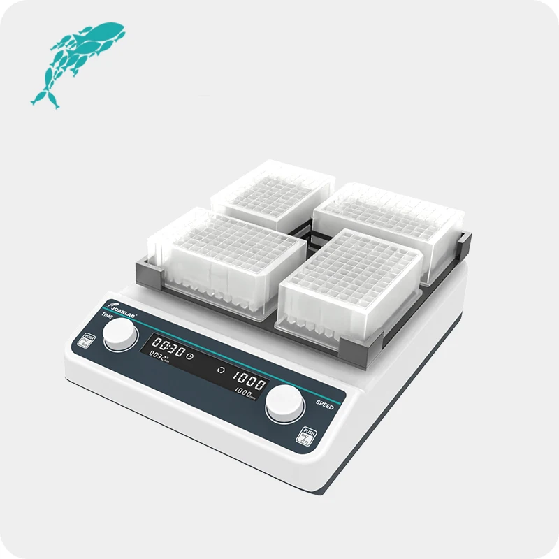 JOANLAB Microplate Shaker, 96-Well Lab Micro Plate Mixer, 500-1200RPM Adjustable Speed Oscillator, Brushless Motor Cell Culture