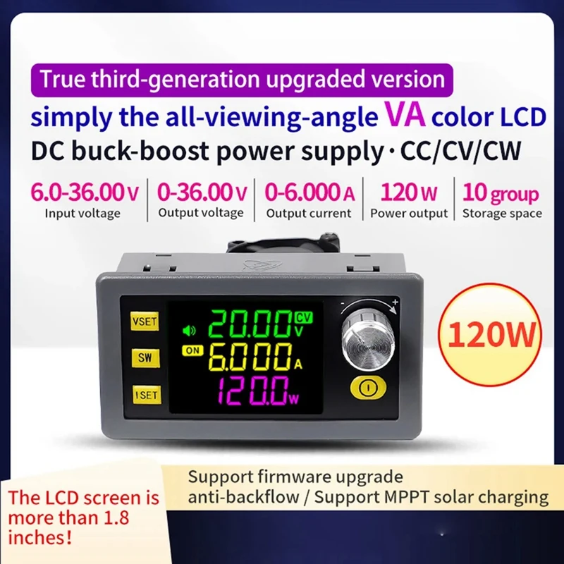 New SK120 CNC Buck-Boost DC Adjustable Power Supply Constant Voltage And Constant Current Solar Charging Module