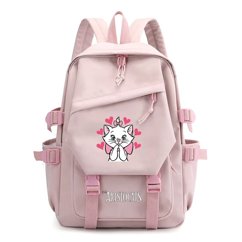

MINISO The Aristocats Marie Cat Girls School Book Bags Women Bagpack Teenagers Backpack Mochila