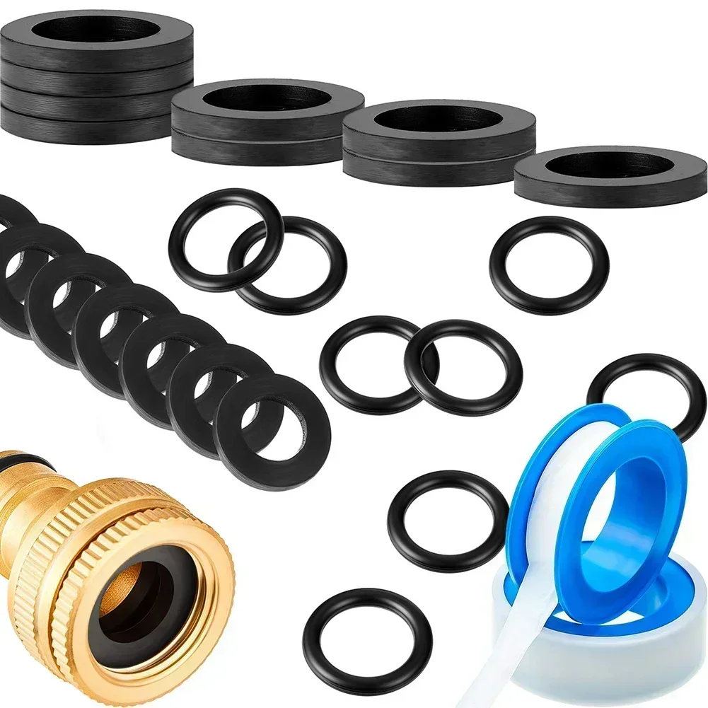 Seal Tape Sealing Rings Rubber Tap 1/2''or 3/4'' 16 Mm O-rings 26pcs/Set Black/white Portable High Quality